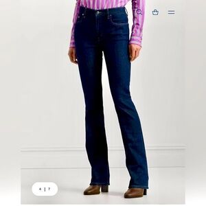 Lauren Ralph Lauren Women's High Rise Jeans - Dark Blue